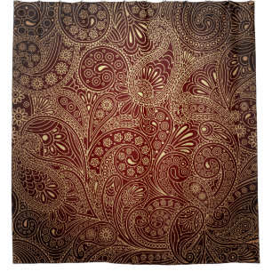 Retro Colorful Beauful Boho Bohemian Douchegordijn
