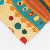 Retro Colorful Beauful Boho Bohemian Paisley Fleece Deken (Hoek)