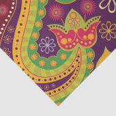 Retro Colorful Beauful Boho Bohemian Paisley Tissuepapier (Detail)