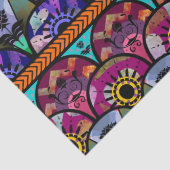 Retro Colorful Beauful Boho Bohemian Tissuepapier (Detail)