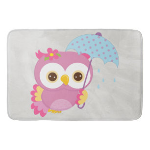 Retro Colorful Beauful Spring Owl Badmat