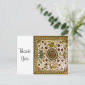 Retro Colorful Bengali Elephant Pattern Briefkaart (Staand voorkant)