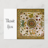 Retro Colorful Bengali Elephant Pattern Briefkaart (Voorkant)