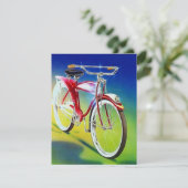 Retro Colorful Bicycle Party uitnodigingen (Staand voorkant)