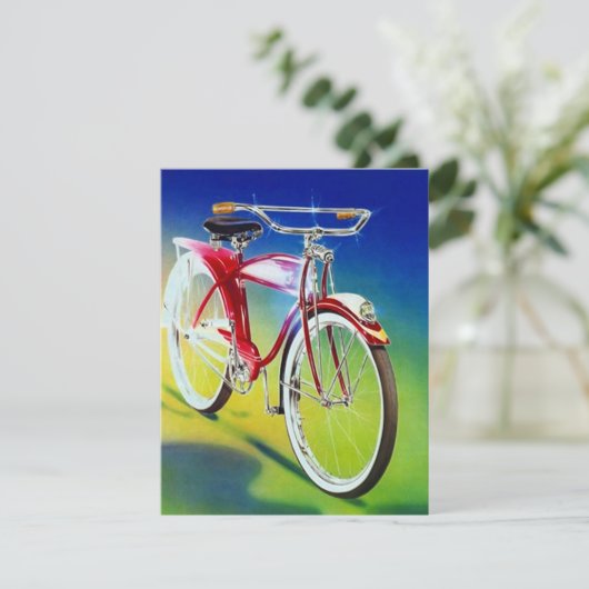  Retro Colorful Bicycle Party uitnodigingen (Staand voorkant)