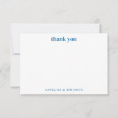 Retro Colorful Blue Geometric Modern Weddenschappe Bedankkaart (Voorkant)