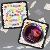 Retro Colorful Board Game Night Kartonnen Onderzetters