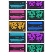 Retro Colorful Cassettebandjes Klembord (Achterkant)