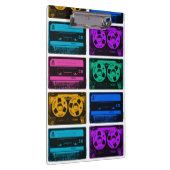 Retro Colorful Cassettebandjes Klembord (Rechts)
