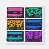 Retro Colorful Cassettebandjes Magneet (Voorkant)