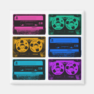 Retro Colorful Cassettebandjes Magneet