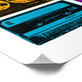 Retro Colorful Cassettebandjes Poster (Hoek)