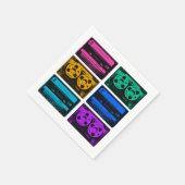 Retro Colorful Cassettebandjes Servet (Hoek)