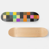 Retro Colorful Checkerboard Persoonlijk Skateboard (Horizontaal)