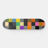 Retro Colorful Checkerboard Persoonlijk Skateboard (Horizontaal)