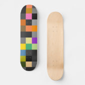 Retro Colorful Checkerboard Persoonlijk Skateboard (Voorkant)