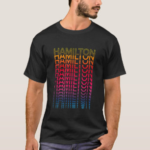 Retro Colorful City Nostalgic Hamilton T-shirt