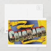 Retro Colorful Colorado Briefkaart (Voorkant / Achterkant)