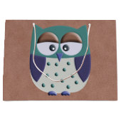 Retro Colorful Custom Owl Large Cadeautasje (Voorkant)