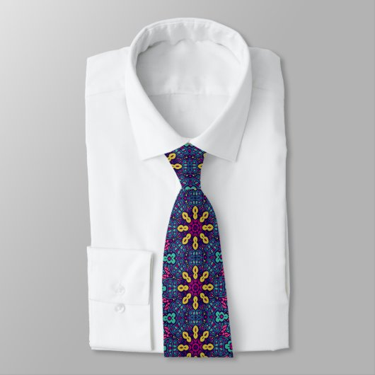 Retro Colorful Custom Tie – Elegant Fashion Stropdas (Gebonden)