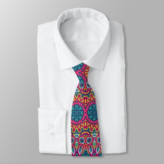 Retro Colorful Custom Tie – Elegant Fashion Stropdas (Gebonden)