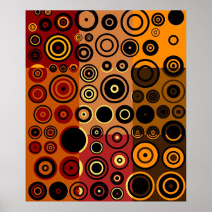 Retro Colorful Fibre Abstracte kunst Poster
