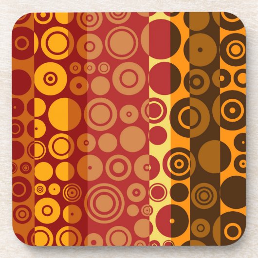 Retro Colorful Fifs Abstract art 2 Onderzetter (Voorkant)