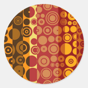 Retro Colorful Fifs Abstract art 2 Ronde Sticker