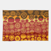 Retro Colorful Fifs Abstract art 2 Theedoek (Horizontaal)