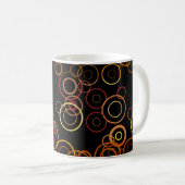 Retro Colorful Fifs Abstract art 3 Koffiemok (Voorkant rechts)