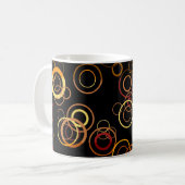 Retro Colorful Fifs Abstract art 3 Koffiemok (Voorkant links)