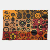 Retro Colorful Fifs Abstract art 3 Theedoek (Horizontaal)