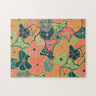 Retro Colorful Flower Hard Challure Moeilijk Legpuzzel