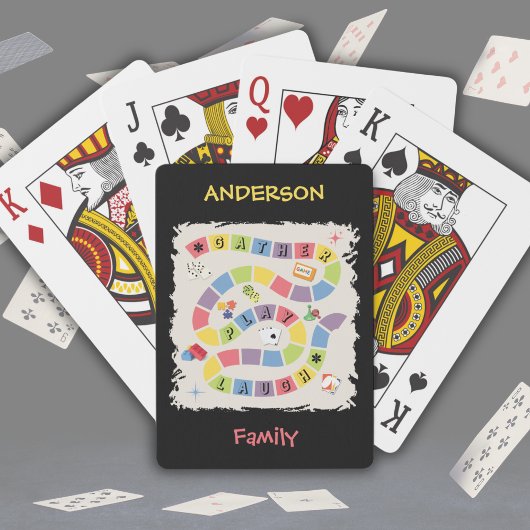 Retro Colorful Game Night Playing Cards Pokerkaarten