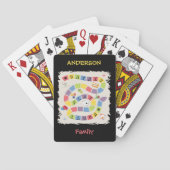 Retro Colorful Game Night Playing Cards Pokerkaarten (Achterkant)