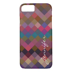 Retro Colorful Geometric Diamond Pattern #17 Case-Mate iPhone Case
