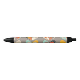 Retro Colorful Geometric Shapes – Modern Aesthetic Zwarte Inkt Pen