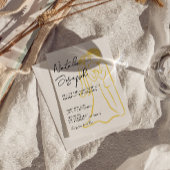 Retro Colorful Hand Drawn Summer Photo Wedding Kaart