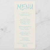 Retro Colorful Hand Written Pastel Wedding Menu (Voorkant)