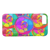 Retro Colorful Heart Shine iPhone/iPad Case (Achterkant (Horizontaal))