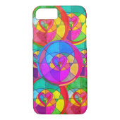 Retro Colorful Heart Shine iPhone/iPad Case (Achterkant)