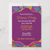 Retro Colorful Jewel Tone Swirly Wave Patroon Kaart (Voorkant)