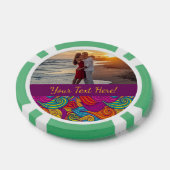 Retro Colorful Jewel Tone Swirly Wave Patroon Poker Chips (Enkel)