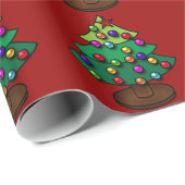 Retro Colorful Kerstboom Cadeaupapier (Rol Hoek)