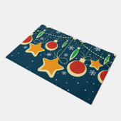 Retro Colorful Kerstversierontwerp Deurmat (Schuin)