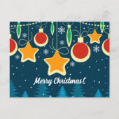 Retro Colorful Kerstversiers Design Briefkaart (Voorkant)