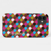 Retro Colorful Modern Geometric Pattern Case-Mate iPhone Case (Achterkant (horizontaal))