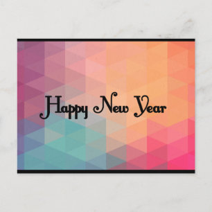 Retro Colorful Mosaic - New Year's Card Feestdagenkaart