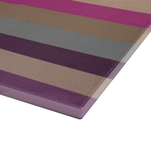 Retro Colorful Multi Stripes Patroon 5 Snijplank (Hoek)