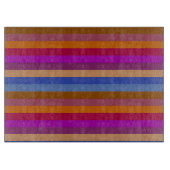 Retro Colorful Multi Stripes Patroon 6 Snijplank (Voorkant)